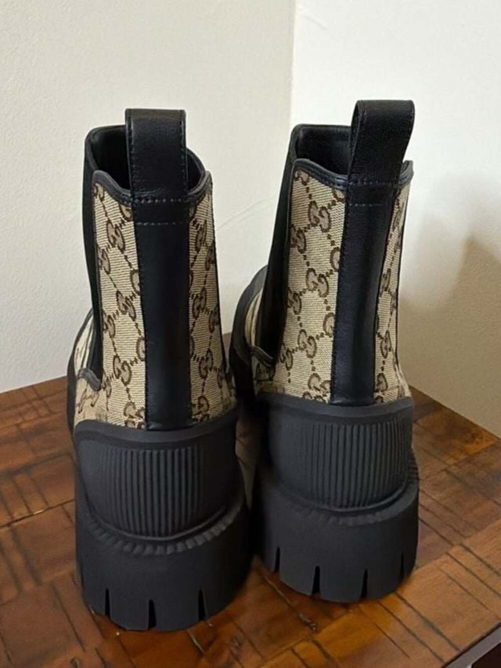 Gucci GG Ankle Boot 'Beige Ebony' - 739777 FABSQ 9751 size 13UK so 13.5/14 US - Picture 3 of 7